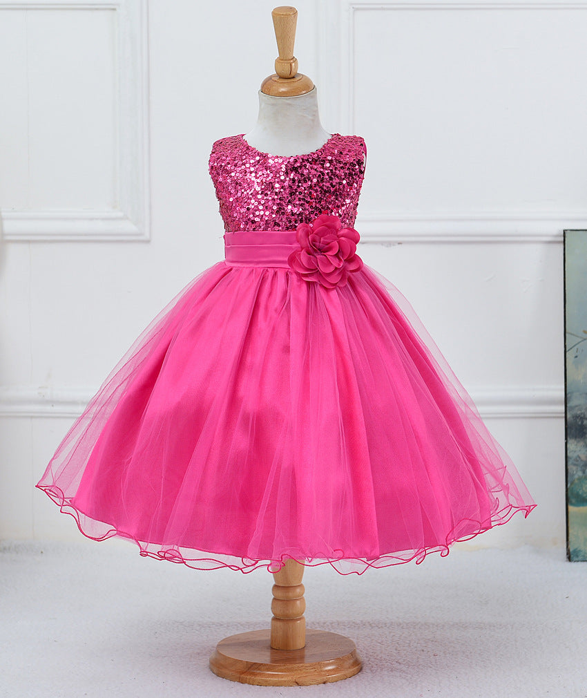 Baby Sequin Dress Flower Girl Wedding Princess Dress - 𝓢𝓱𝓸𝓹𝓵𝓮𝓬𝔂
