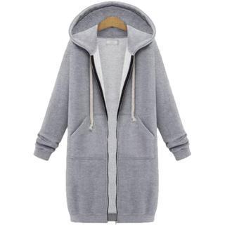 Hooded long-sleeved winter sweater women's jacket in a long thick shirt - 𝓢𝓱𝓸𝓹𝓵𝓮𝓬𝔂
