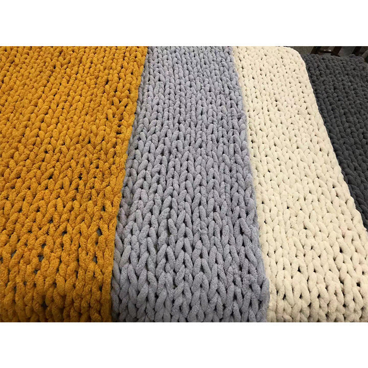 Chenille thick thread blanket handmade blanket - 𝓢𝓱𝓸𝓹𝓵𝓮𝓬𝔂