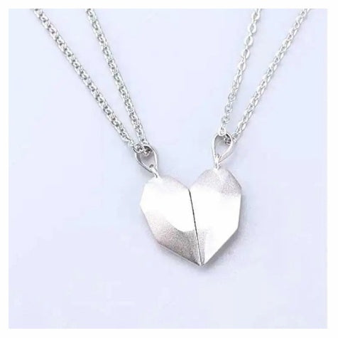 Attractive Wishing Stone Couple Necklace Ancient Love Token Heart-shaped