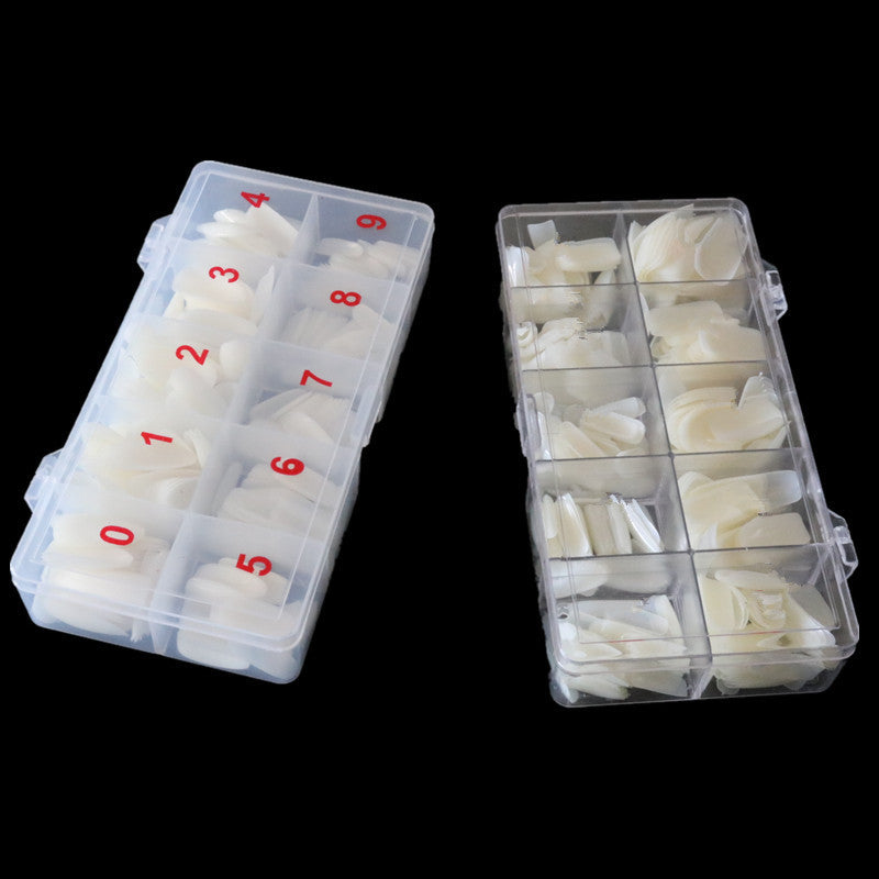 Nail Art 500 Piece Box Armor Pieces Transparent Fully Pasted Half Pasted Pieces Fake Nail Pieces Transparent French Natural - 𝓢𝓱𝓸𝓹𝓵𝓮𝓬𝔂