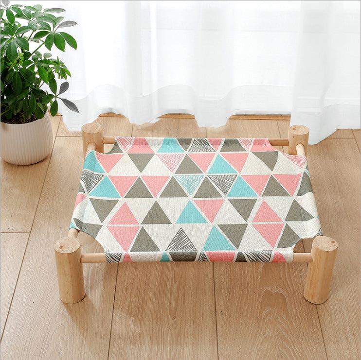 Wooden Frame Canvas Cat Pet Moistureproof Hammock - 𝓢𝓱𝓸𝓹𝓵𝓮𝓬𝔂