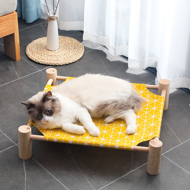 Wooden Frame Canvas Cat Pet Moistureproof Hammock - 𝓢𝓱𝓸𝓹𝓵𝓮𝓬𝔂