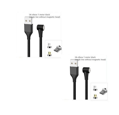 Compatible with Apple , Magnetic USB Cable Fast Charging Micro USB Type C Data Wire Cord Magnet Charger Mobile Phone Cable