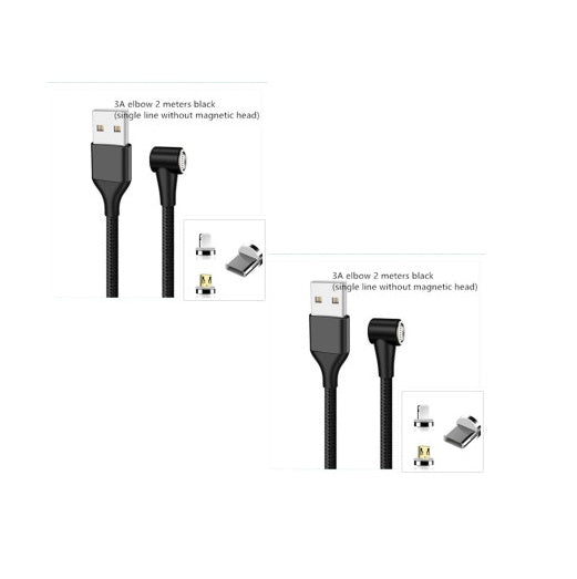 Compatible with Apple , Magnetic USB Cable Fast Charging Micro USB Type C Data Wire Cord Magnet Charger Mobile Phone Cable