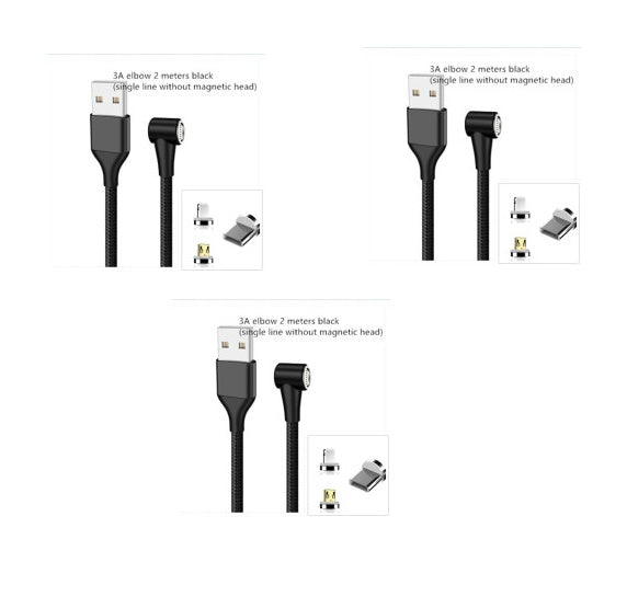 Compatible with Apple , Magnetic USB Cable Fast Charging Micro USB Type C Data Wire Cord Magnet Charger Mobile Phone Cable