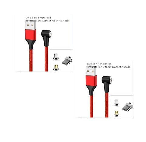 Compatible with Apple , Magnetic USB Cable Fast Charging Micro USB Type C Data Wire Cord Magnet Charger Mobile Phone Cable