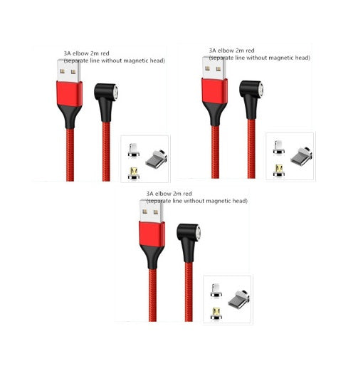 Compatible with Apple , Magnetic USB Cable Fast Charging Micro USB Type C Data Wire Cord Magnet Charger Mobile Phone Cable