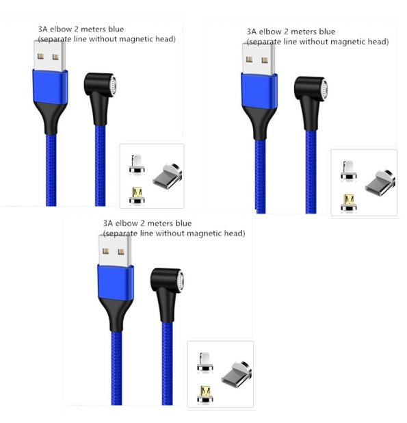 Compatible with Apple , Magnetic USB Cable Fast Charging Micro USB Type C Data Wire Cord Magnet Charger Mobile Phone Cable