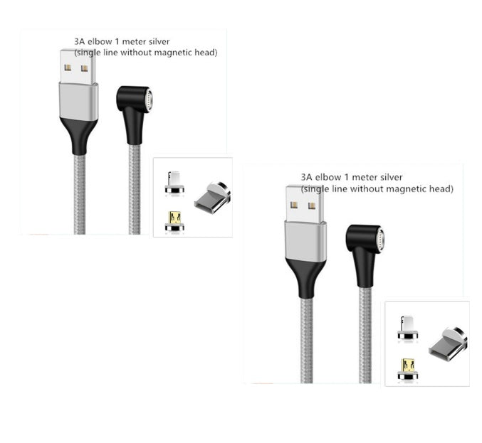 Compatible with Apple , Magnetic USB Cable Fast Charging Micro USB Type C Data Wire Cord Magnet Charger Mobile Phone Cable