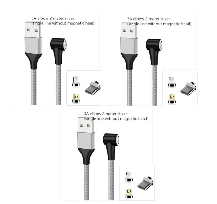 Compatible with Apple , Magnetic USB Cable Fast Charging Micro USB Type C Data Wire Cord Magnet Charger Mobile Phone Cable