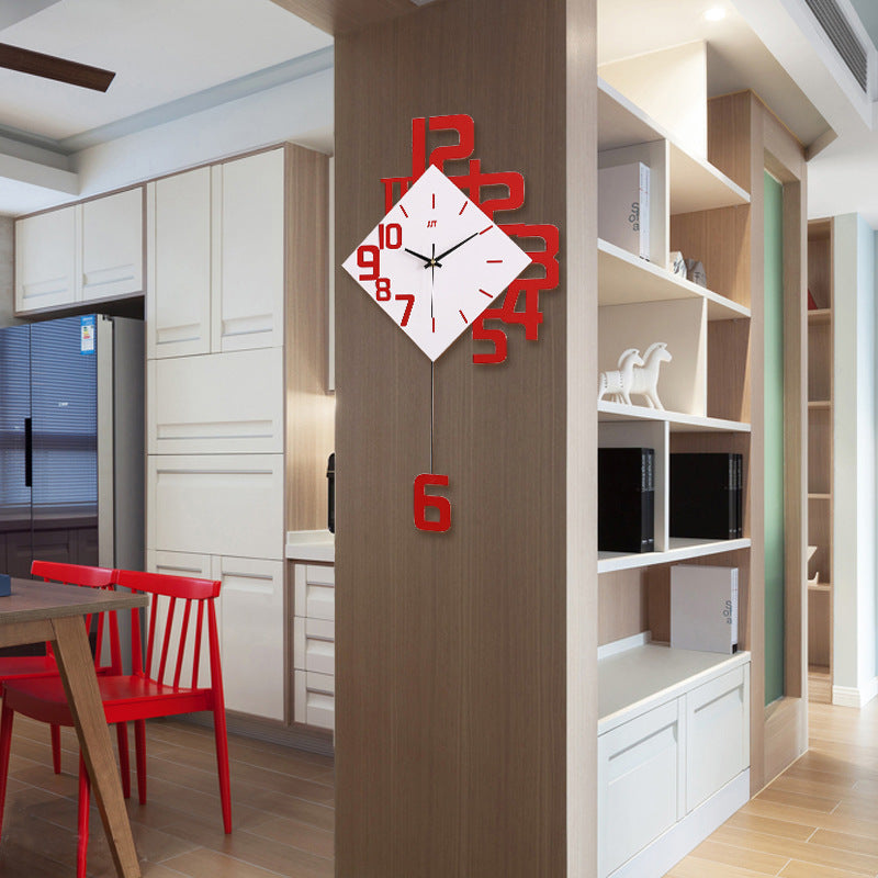 Personalized Digital Clock Fashion Wall Clock Wooden Creative Decorative Wall Watch - 𝓢𝓱𝓸𝓹𝓵𝓮𝓬𝔂