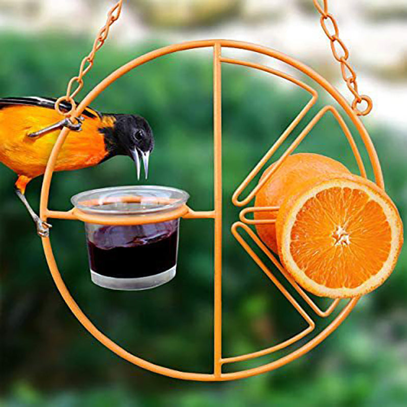 Oriole Bird Feeder Orange Fruit Outdoor Garden Metal Hanging Drinking Grape Jelly Container Farm Hummingbird Automatic Portable - 𝓢𝓱𝓸𝓹𝓵𝓮𝓬𝔂