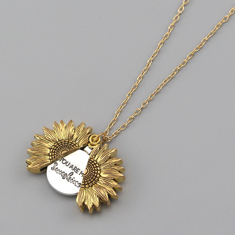 You Are My Sunshine Sunflower Necklace Women Men - 𝓢𝓱𝓸𝓹𝓵𝓮𝓬𝔂