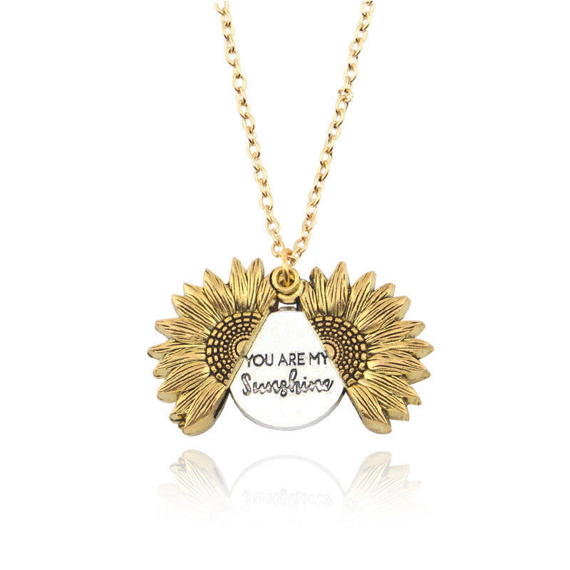 You Are My Sunshine Sunflower Necklace Women Men - 𝓢𝓱𝓸𝓹𝓵𝓮𝓬𝔂