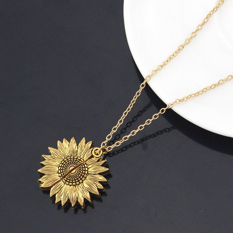 You Are My Sunshine Sunflower Necklace Women Men - 𝓢𝓱𝓸𝓹𝓵𝓮𝓬𝔂