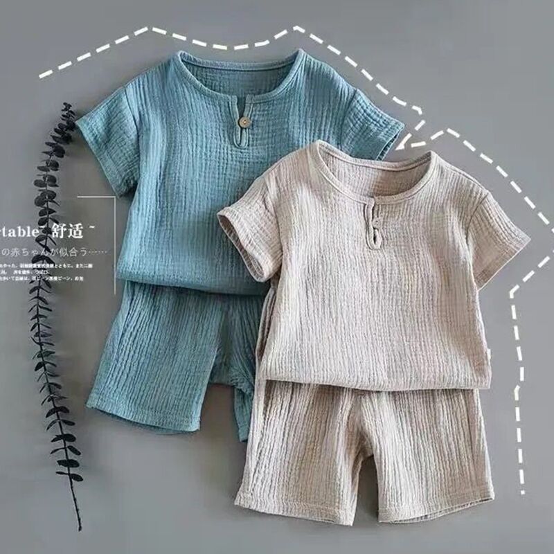Boy And Girl Baby Short-sleeved Summer Suit - 𝓢𝓱𝓸𝓹𝓵𝓮𝓬𝔂