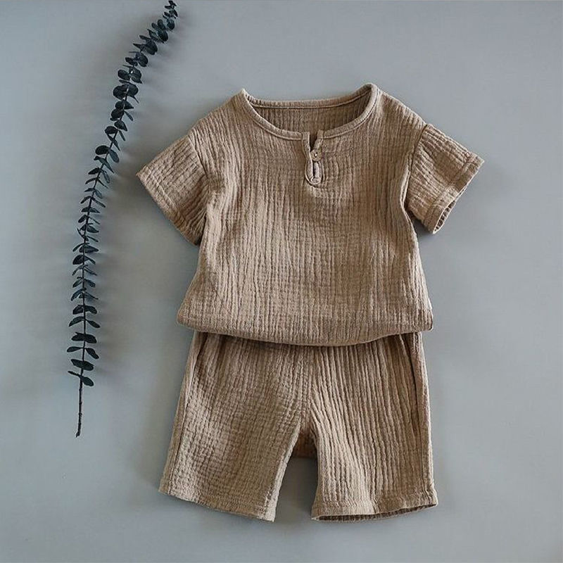 Boy And Girl Baby Short-sleeved Summer Suit - 𝓢𝓱𝓸𝓹𝓵𝓮𝓬𝔂