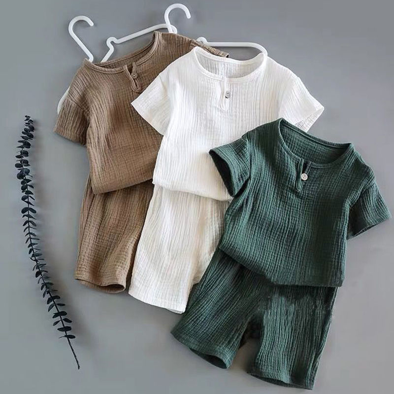Boy And Girl Baby Short-sleeved Summer Suit - 𝓢𝓱𝓸𝓹𝓵𝓮𝓬𝔂