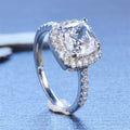 Ladies Moissanite 1 Carat Diamond Ring Luxury Round Diamond Princess Square Ring - 𝓢𝓱𝓸𝓹𝓵𝓮𝓬𝔂
