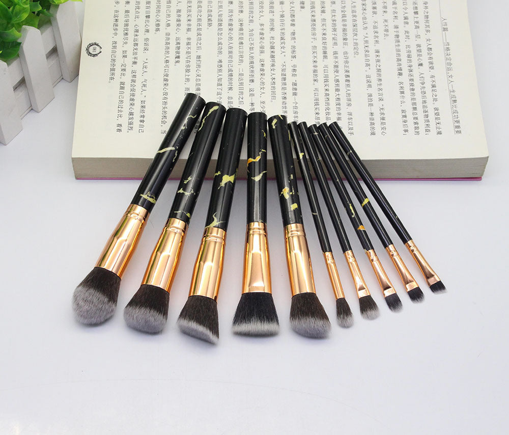 15 Marbled Design Makeup Brushes Set - 𝓢𝓱𝓸𝓹𝓵𝓮𝓬𝔂