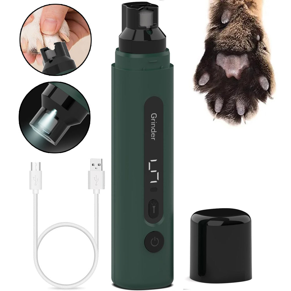 Dog Nail Grinder Electric Pet Nail Trimmers Rechargeable Cat Nail Grinders Super Quiet With 5-Speed Setting For Small Medium Large Dogs Cats Claw Care Pet Products - 𝓢𝓱𝓸𝓹𝓵𝓮𝓬𝔂