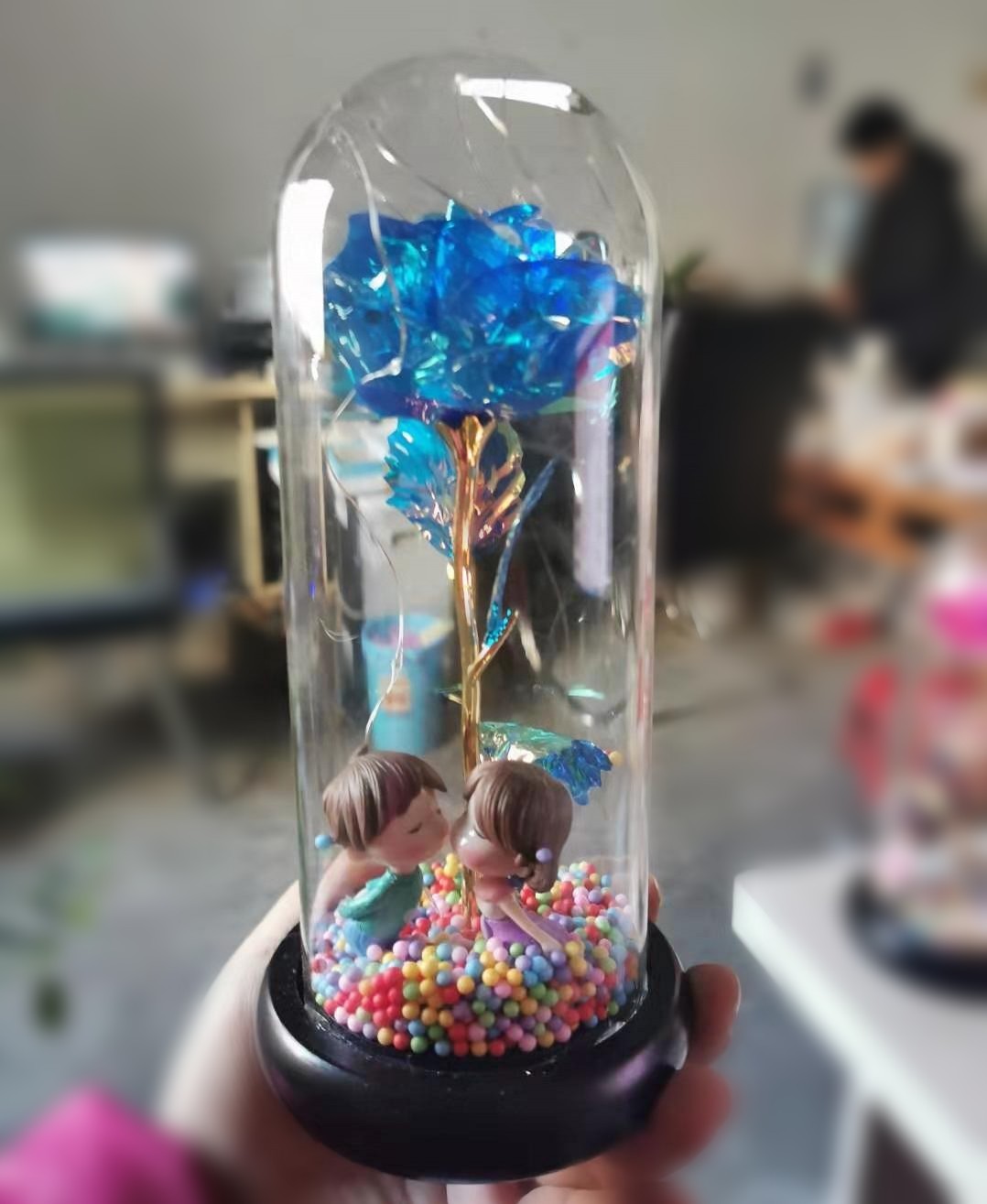 Enchanted Forever Rose Flower in Glass LED Light Christmas Decoration - 𝓢𝓱𝓸𝓹𝓵𝓮𝓬𝔂