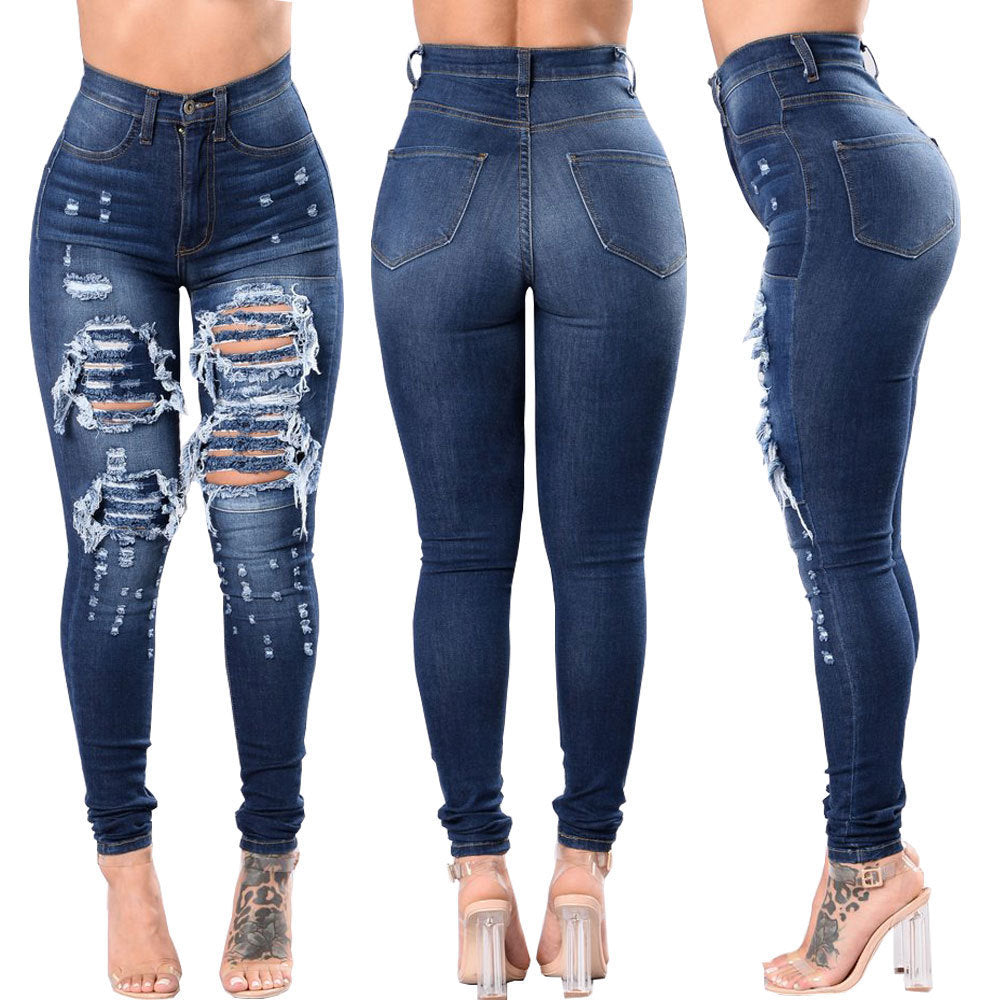 Women's ripped jeans pants - 𝓢𝓱𝓸𝓹𝓵𝓮𝓬𝔂