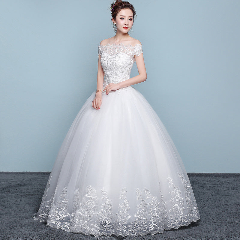 Qidi wedding dress shoulder wedding dress - 𝓢𝓱𝓸𝓹𝓵𝓮𝓬𝔂