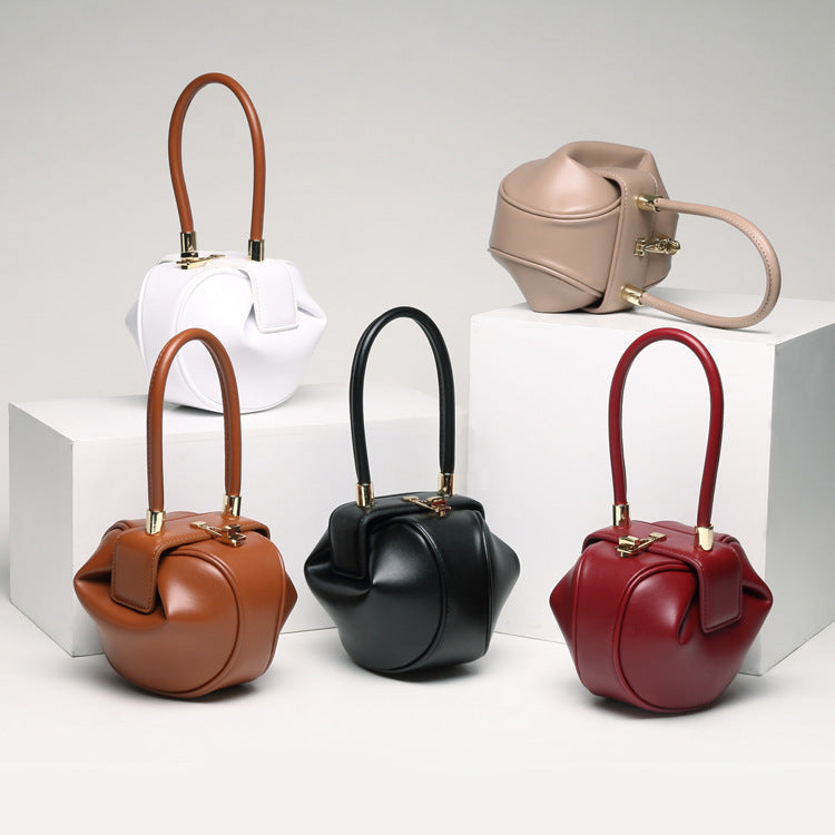 Leather handbags fashion dumplings handbag - 𝓢𝓱𝓸𝓹𝓵𝓮𝓬𝔂