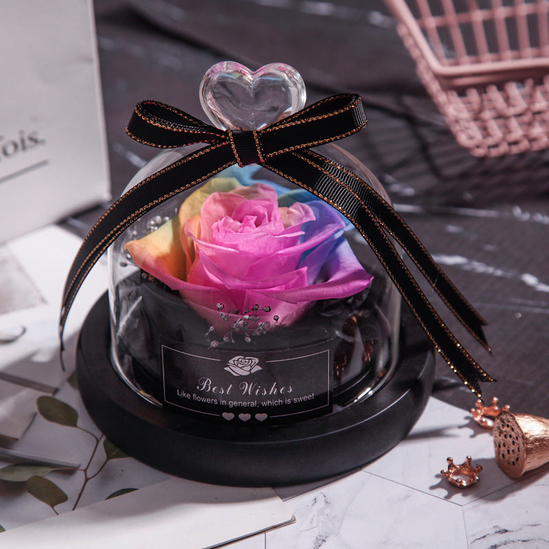 Valentine's Day Christmas Dried Flowers For Home Decor Wedding Gifts Dried Flowers Eternal Real Rose Home Decor With LED In Glass - 𝓢𝓱𝓸𝓹𝓵𝓮𝓬𝔂