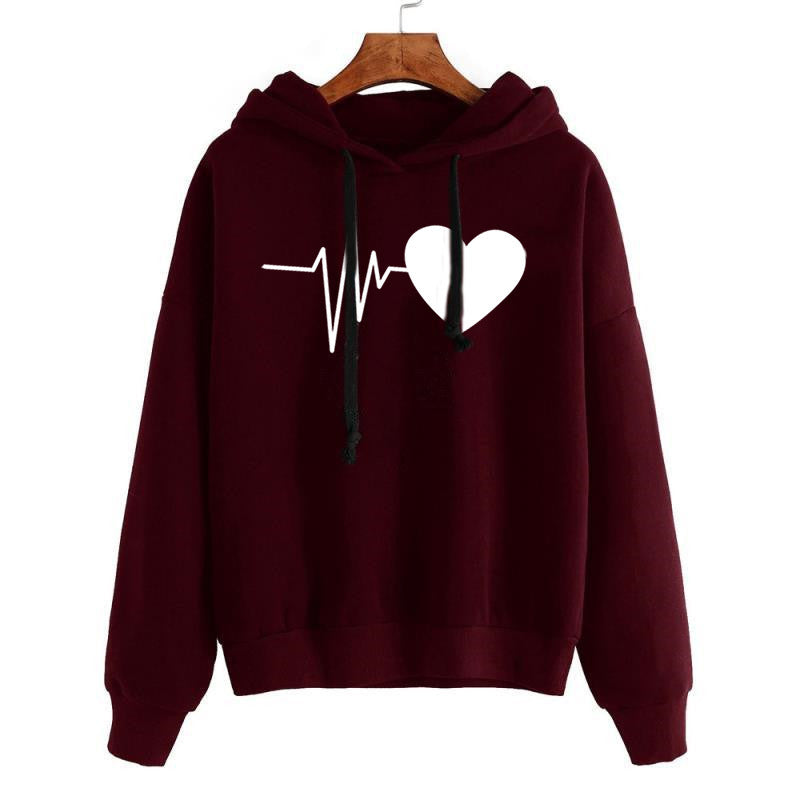 Heart Print Streetwear Hoodies Women Sweatshirt Spring Autumn Long Sleeve Hoodie Clothes - 𝓢𝓱𝓸𝓹𝓵𝓮𝓬𝔂
