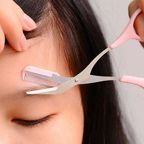 Beauty tools eyebrow scissors with eyebrow comb - 𝓢𝓱𝓸𝓹𝓵𝓮𝓬𝔂