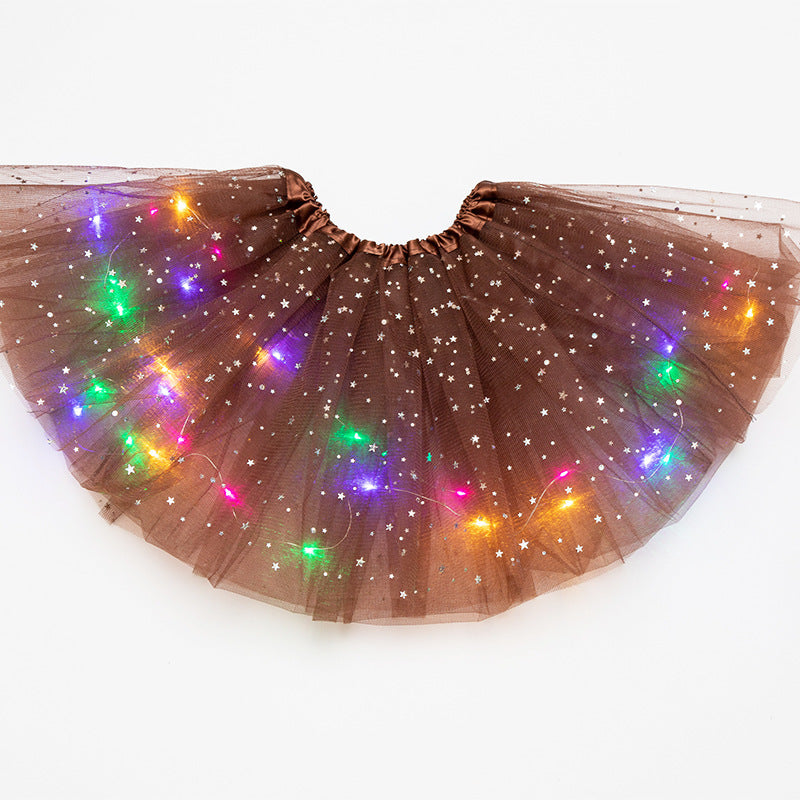 Magical & Luminous  LED Princess Halloween Tutu Skirt Sequins Shiny Skirt - 𝓢𝓱𝓸𝓹𝓵𝓮𝓬𝔂
