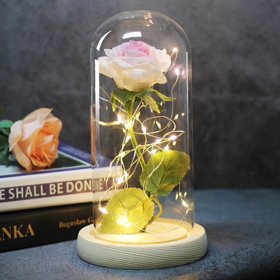 Enchanted Forever Rose Flower in Glass LED Light Christmas Decoration - 𝓢𝓱𝓸𝓹𝓵𝓮𝓬𝔂