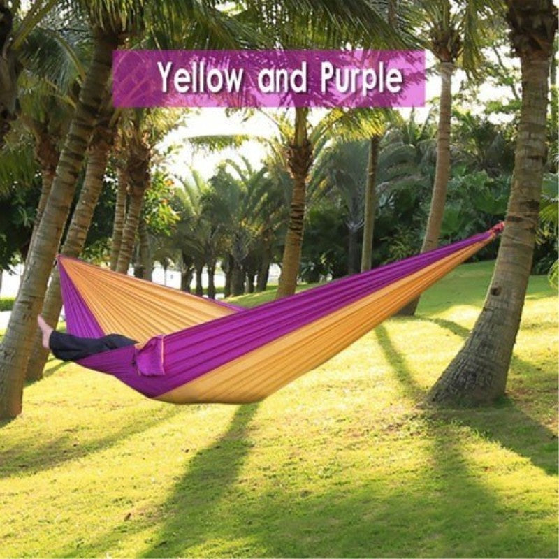 Backpacking Hammock - Portable Nylon Parachute Outdoor Double Hammock - 𝓢𝓱𝓸𝓹𝓵𝓮𝓬𝔂