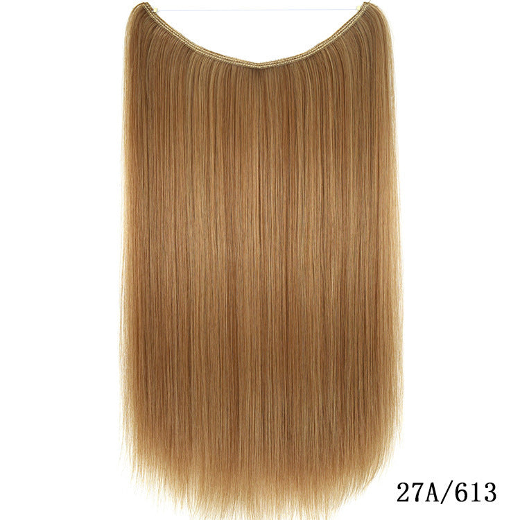 22 inches Invisible Wire No Clips in Hair Extensions Secret Fish Line Hairpieces Silky Straight Synthetic - 𝓢𝓱𝓸𝓹𝓵𝓮𝓬𝔂