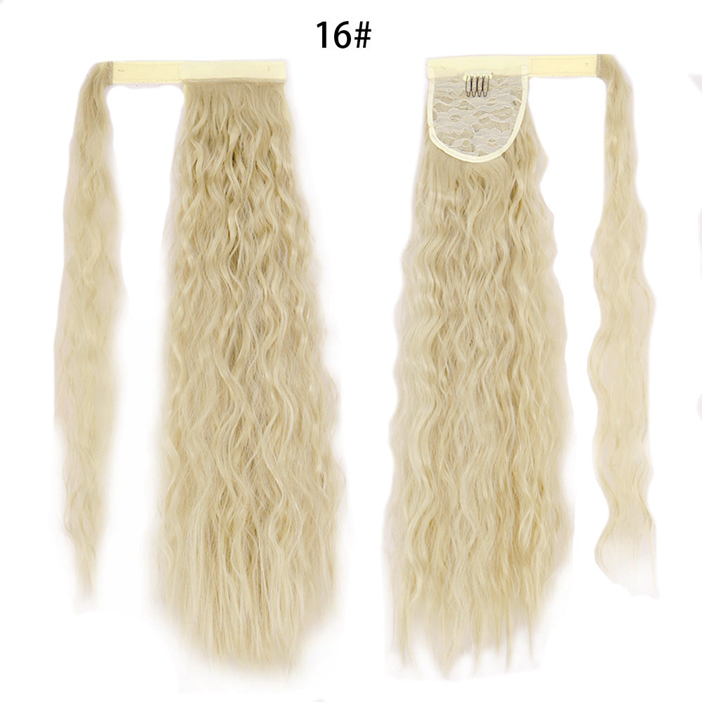 Ponytail Wig Water Wave Velcro Banding Chemical Fiber High Temperature Silk - 𝓢𝓱𝓸𝓹𝓵𝓮𝓬𝔂