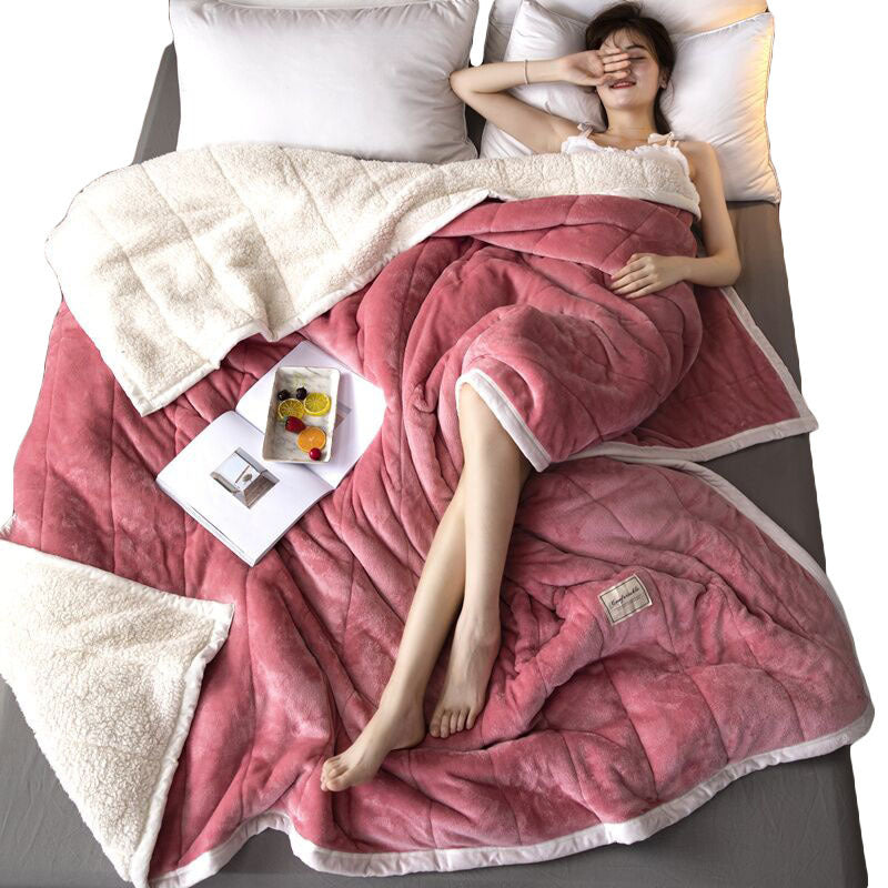 Fleece Blankets And Throws Thick Warm Winter Blankets Home Super Soft Duvet Luxury Solid Blankets On Twin Bedding - 𝓢𝓱𝓸𝓹𝓵𝓮𝓬𝔂