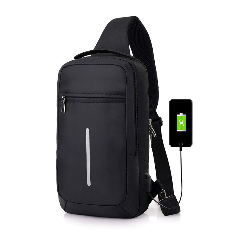 Anti-theft USB charging chest bag with you - 𝓢𝓱𝓸𝓹𝓵𝓮𝓬𝔂