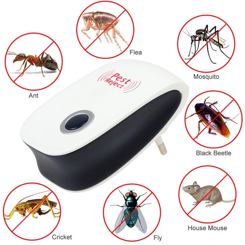 Electronic Ultrasonic Healthy Rechargeble Anti Mosquito Insect Pest Reject Mouse Repellent Repeller Practical Home EUUS Plug - 𝓢𝓱𝓸𝓹𝓵𝓮𝓬𝔂