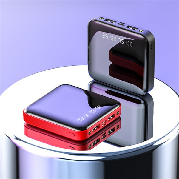 Mini Power Bank 20000 MAh Portable Mirror Digital Display Power Bank - 𝓢𝓱𝓸𝓹𝓵𝓮𝓬𝔂