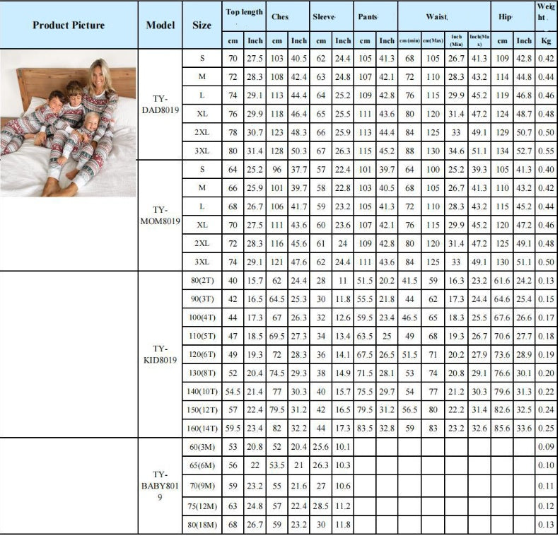 Christmas Fashion Home Wear Family Set - 𝓢𝓱𝓸𝓹𝓵𝓮𝓬𝔂