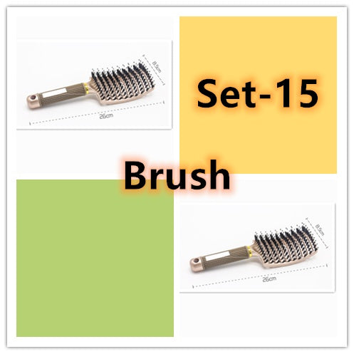 Hairbrush Anti Klit Brushy Haarborstel Women Detangler Hair Brush Bristle Nylon Scalp Massage  Teaser Hair Brush Comb - 𝓢𝓱𝓸𝓹𝓵𝓮𝓬𝔂