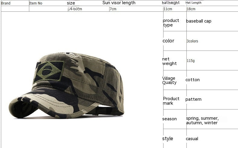 Brazilian Military Fans Men Camouflage Baseball Cap - 𝓢𝓱𝓸𝓹𝓵𝓮𝓬𝔂