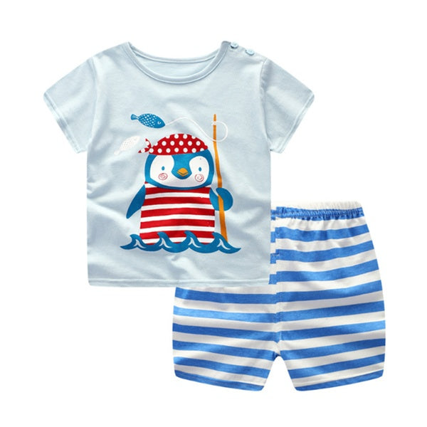 Cartoon Clothing Baby Boy Summer Clothes T-shirt Baby Girl Casual Clothing Sets - 𝓢𝓱𝓸𝓹𝓵𝓮𝓬𝔂