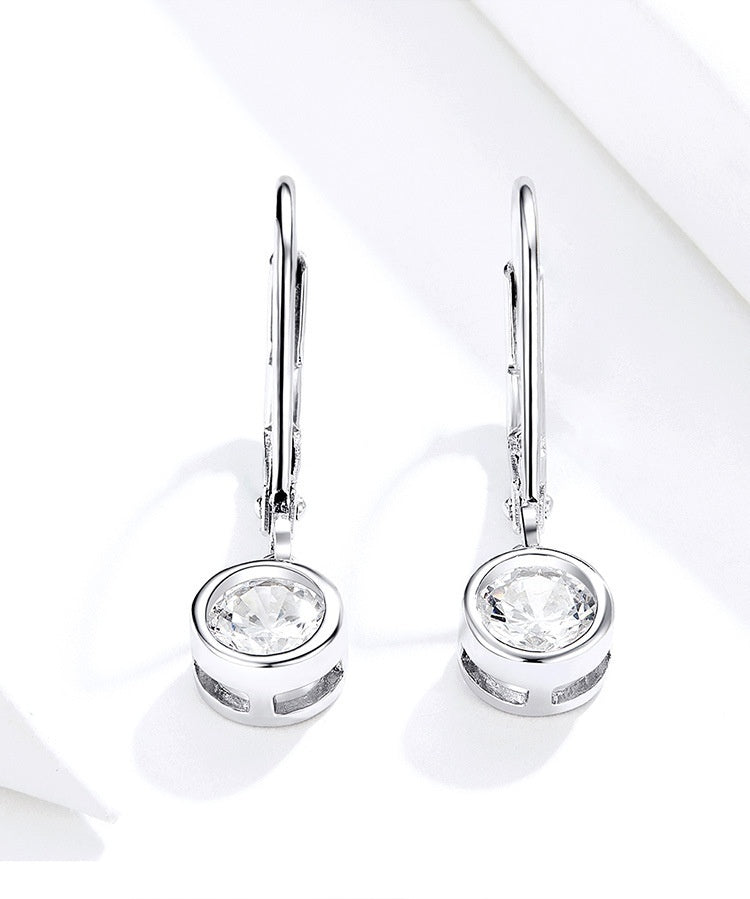 Women's Sterling Silver Zircon Earrings - 𝓢𝓱𝓸𝓹𝓵𝓮𝓬𝔂