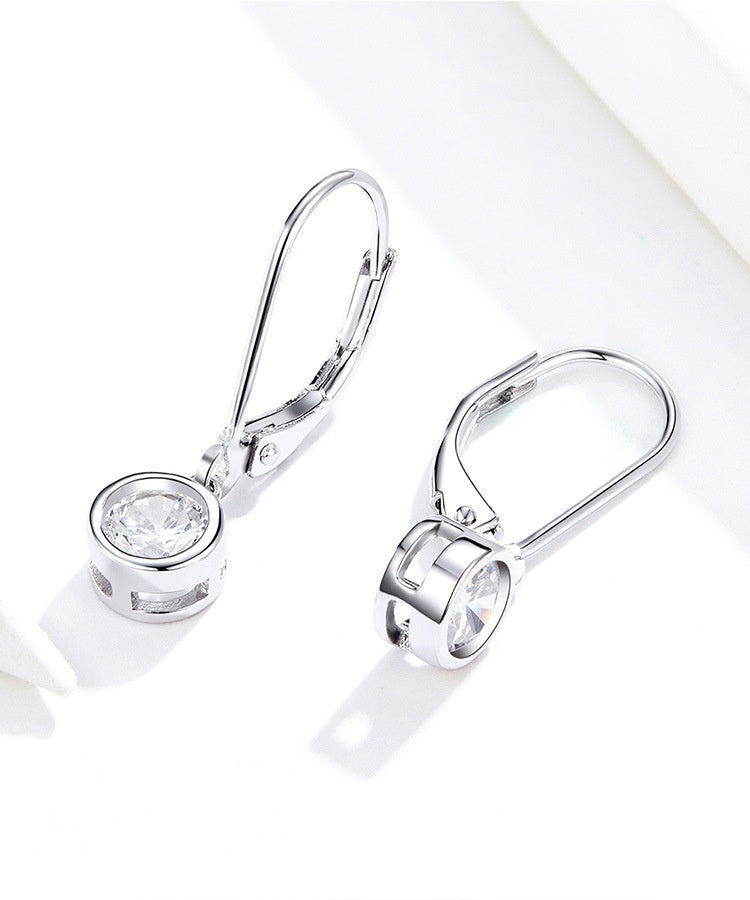 Women's Sterling Silver Zircon Earrings - 𝓢𝓱𝓸𝓹𝓵𝓮𝓬𝔂