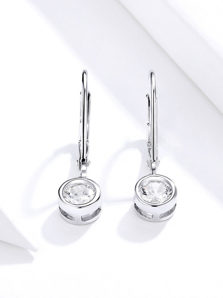 Women's Sterling Silver Zircon Earrings - 𝓢𝓱𝓸𝓹𝓵𝓮𝓬𝔂