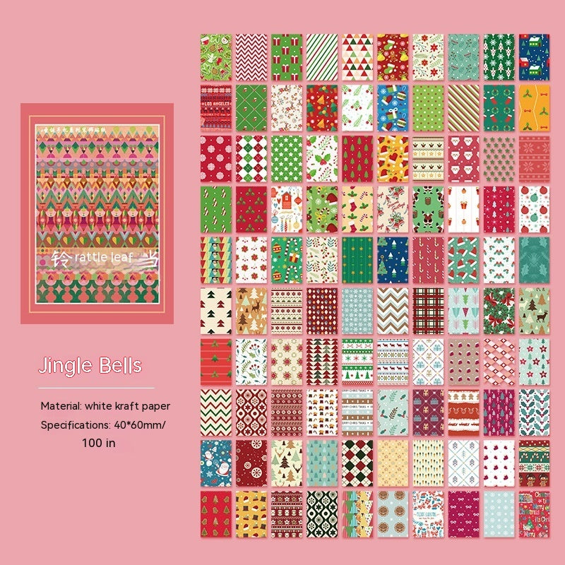 Christmas Handwriting Small Book 100 Mini Paper Notes